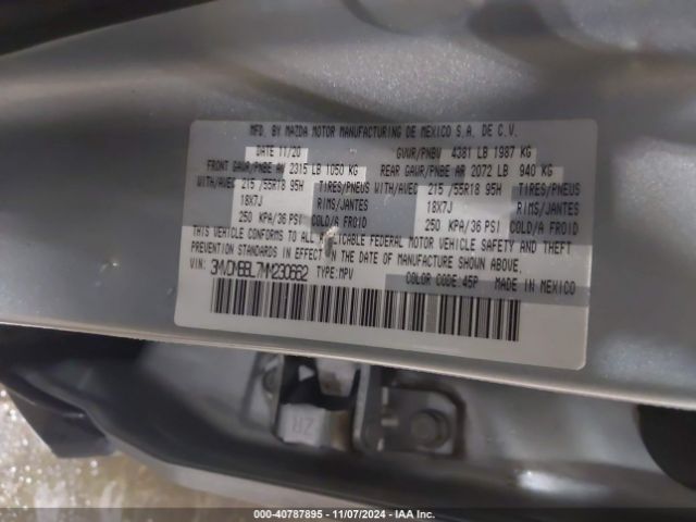 3MVDMBBL7MM230662 Mazda Cx-30 Select