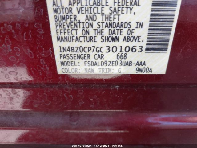 Nissan LEAF SV 2016 1N4BZ0CP7GC301063 Image 9