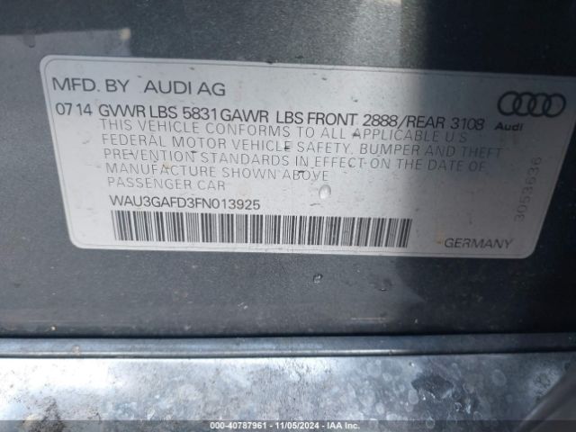 WAU3GAFD3FN013925 Audi A8 L 3.0t