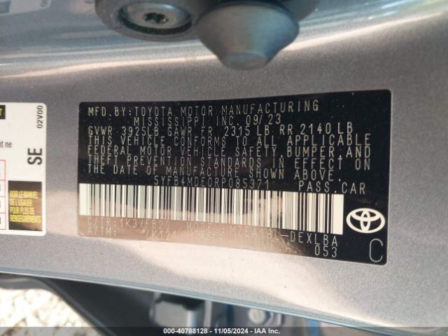 5YFB4MDE0RP085371 Toyota COROLLA LE