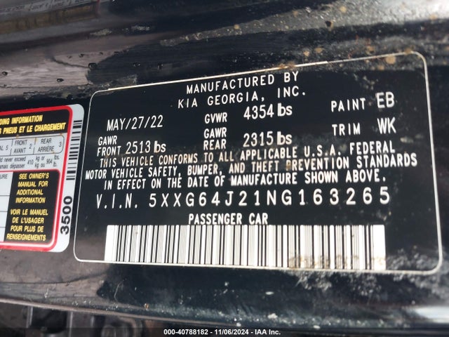 KIA K5 Gt-line 2022 5XXG64J21NG163265 Image 9