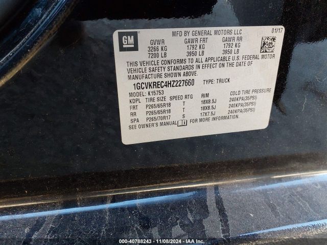 1GCVKREC4HZ227660 Chevrolet Silverado 1500 Lt
