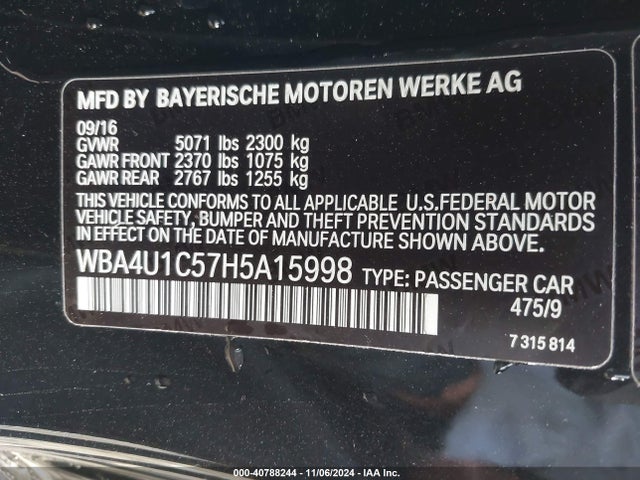 WBA4U1C57H5A15998 BMW 440i Xdrive