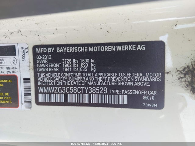 2012 MINI COOPER S CLUBMAN WMWZG3C58CTY38529 Photo 8