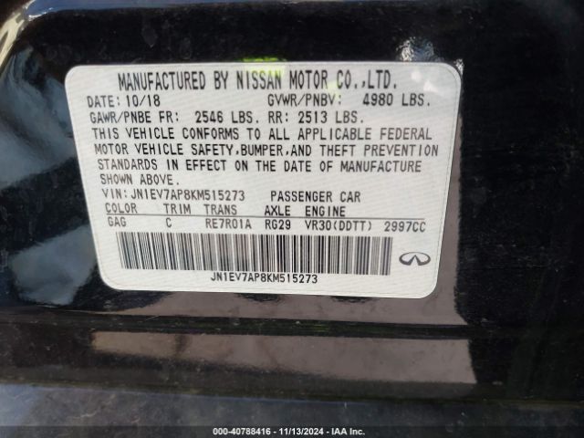 JN1EV7AP8KM515273 Infiniti Q50 3.0t Luxe