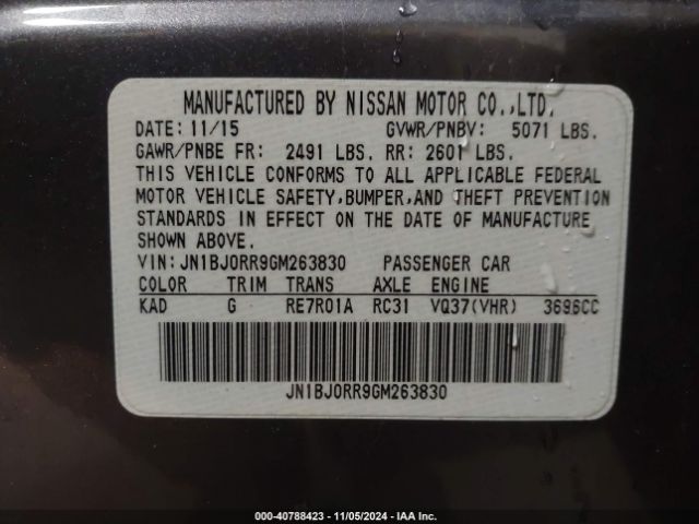 JN1BJ0RR9GM263830 Infiniti QX50