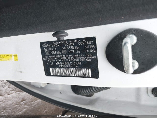 KMHGH4JH3EU085561 Hyundai Equus Ultimate
