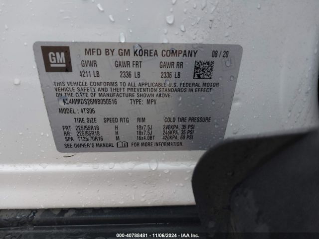 KL4MMDS28MB050516 Buick Encore Gx Fwd Select