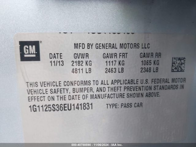 1G1125S36EU141831 Chevrolet Impala 2lt