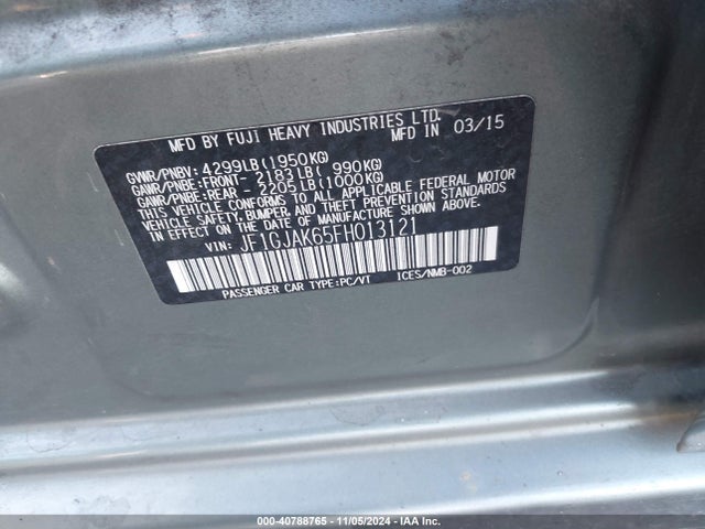 JF1GJAK65FH013121 Subaru Impreza 2.0i Premium