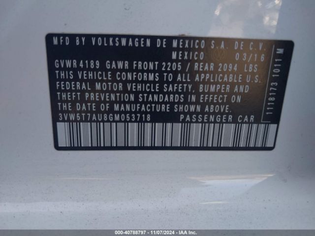 3VW5T7AU8GM053718 Volkswagen Golf Gti S 4-door
