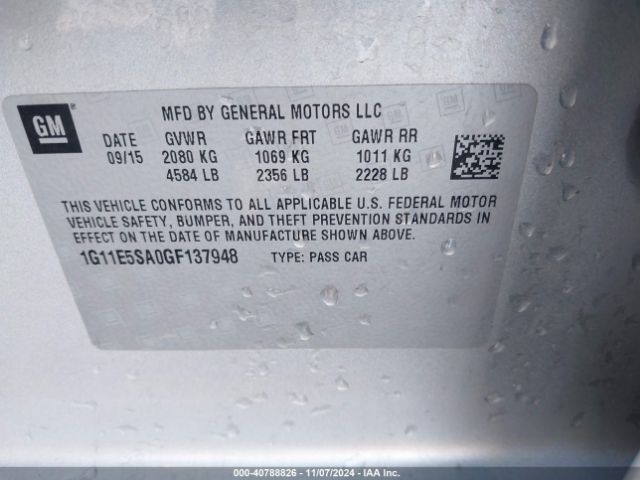 1G11E5SA0GF137948 Chevrolet Malibu Limited Ltz