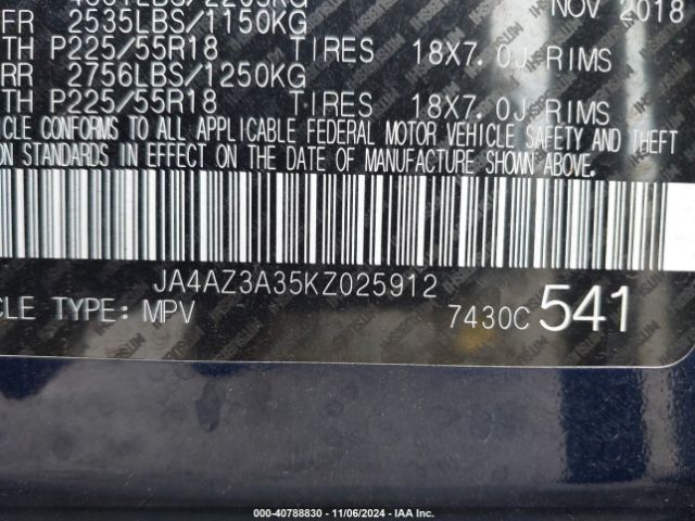 JA4AZ3A35KZ025912 Mitsubishi Outlander Le