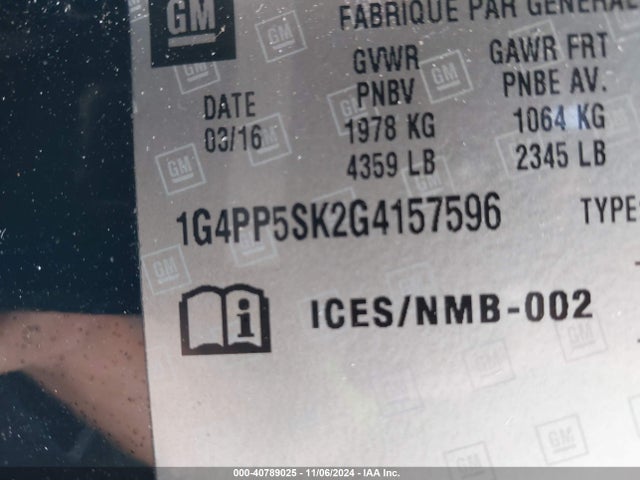 1G4PP5SK2G4157596 Buick Verano