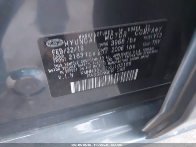 KMHH35LE1KU103188 Hyundai ELANTRA GT
