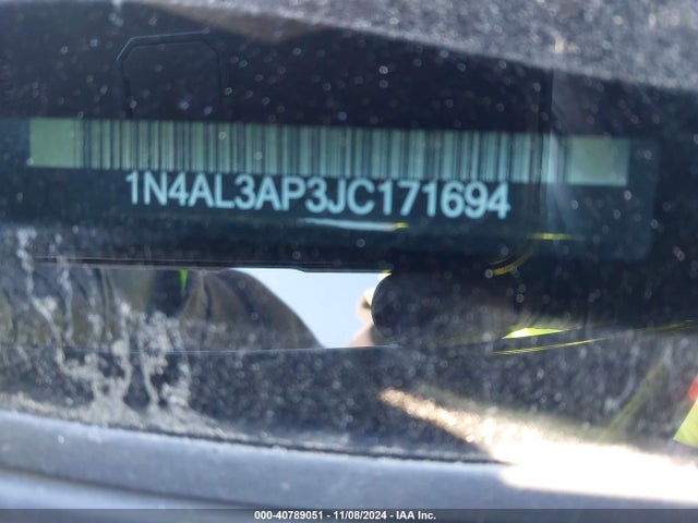 Nissan Altima 2.5 S 2018 1N4AL3AP3JC171694 Image 9
