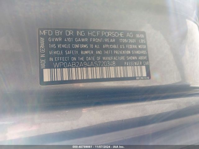 2010 PORSCHE 911 WP0AB2A94AS720348 Photo 8