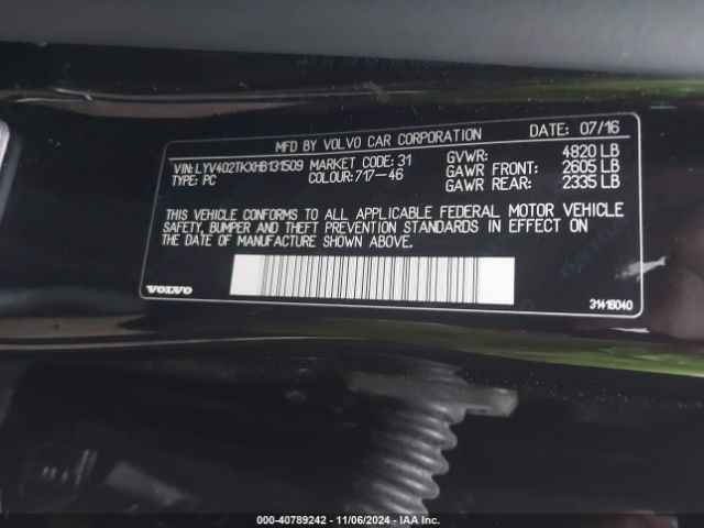 LYV402TKXHB131509 Volvo S60 Inscription T5