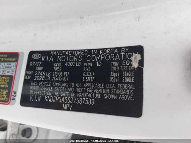 KNDJP3A56J7537539 KIA SOUL +