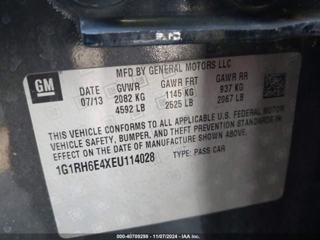 1G1RH6E4XEU114028 Chevrolet Volt