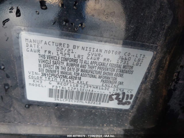 Nissan Kicks Sv Xtronic Cvt 2021 3N1CP5CV2ML482818 Image 9