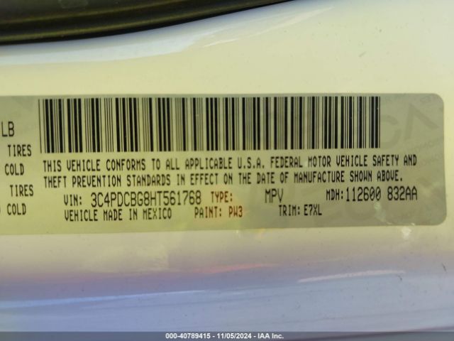 3C4PDCBG8HT561768 Dodge Journey Sxt