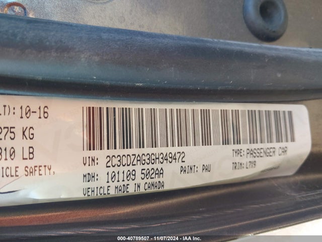 Dodge Challenger Sxt 2016 2C3CDZAG3GH349472 Image 9