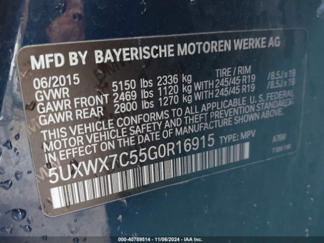5UXWX7C55G0R16915 BMW X3 Xdrive35i