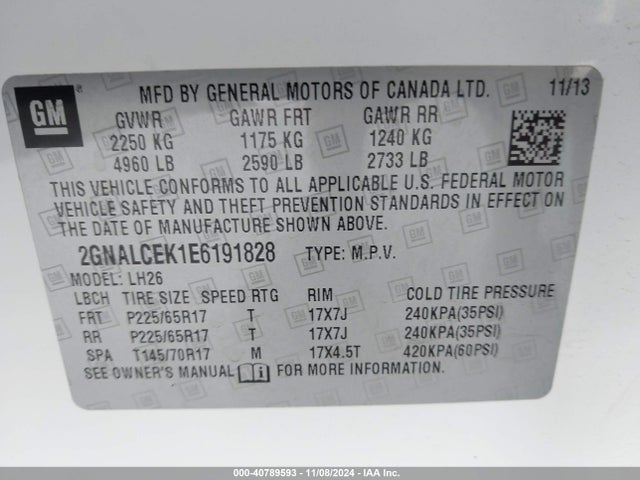 Chevrolet Equinox 2lt 2014 2GNALCEK1E6191828 Image 9