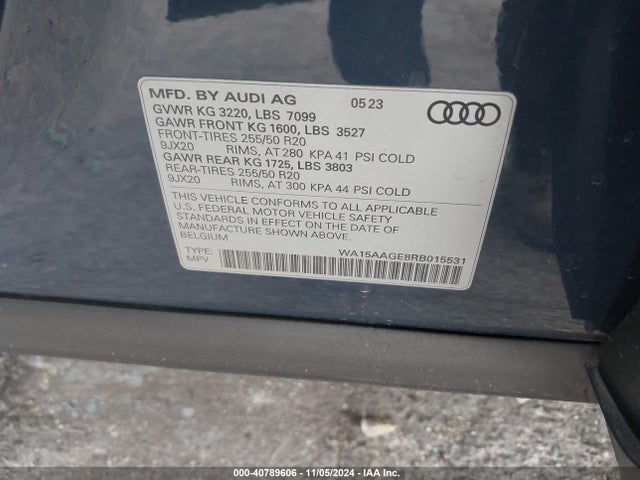 Audi Q8 E-tron Premium Plus Quattro 2024 WA15AAGE8RB015531 Image 9