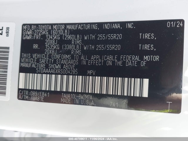 5TDAAAA6XRS004285 Lexus Tx 350 Premium