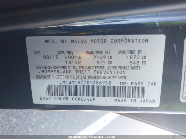 Mazda Mazda3 I Touring 2016 JM1BM1V77G1286958 Image 9