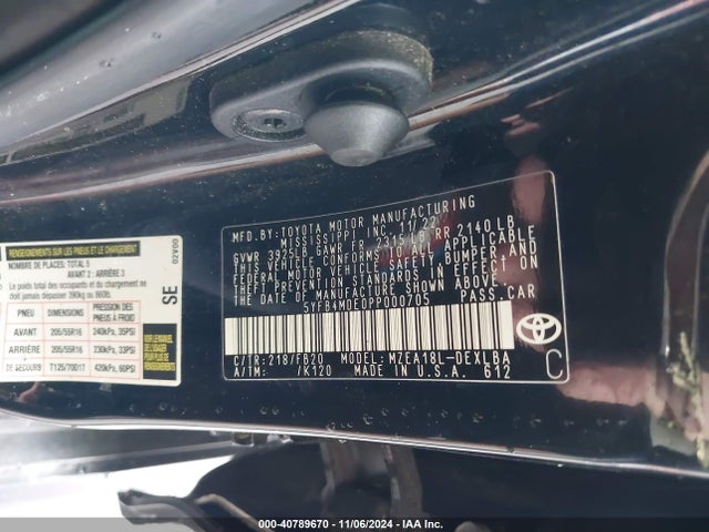 Toyota COROLLA LE 2023 5YFB4MDE0PP000705 Image 9