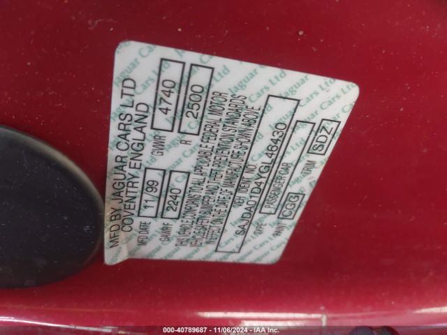 2000 JAGUAR S-TYPE SAJDA01D4YGL46430 Photo 8