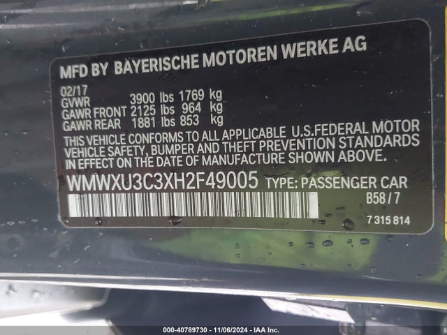 2017 MINI HARDTOP WMWXU3C3XH2F49005 Photo 8