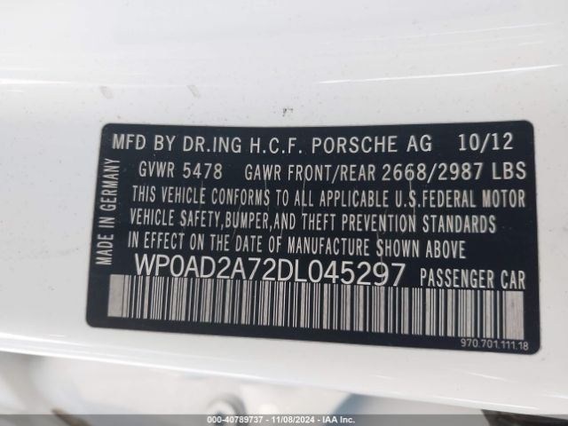 2013 PORSCHE PANAMERA HYBRID WP0AD2A72DL045297 Photo 8