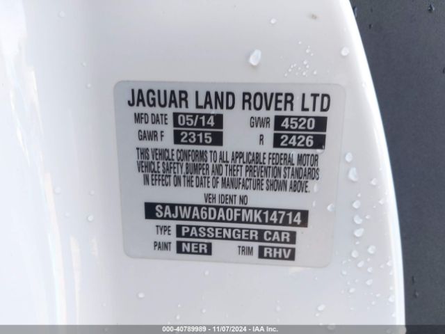 SAJWA6DA0FMK14714 Jaguar F-TYPE R