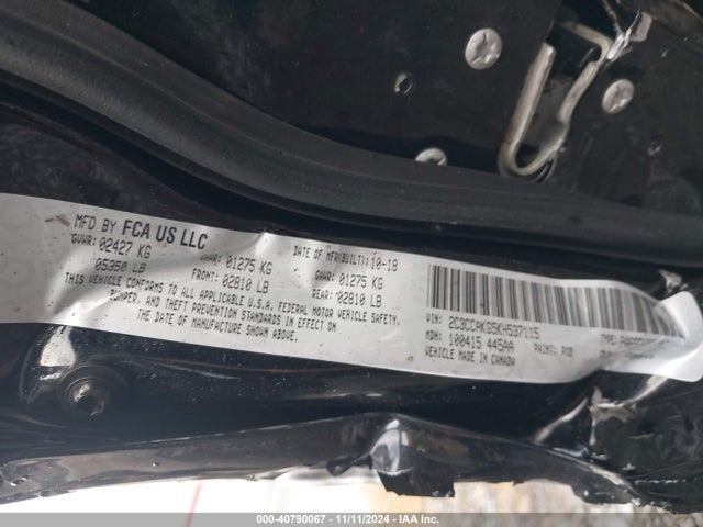 2C3CCAKG5KH537115 Chrysler 300 Limited Awd