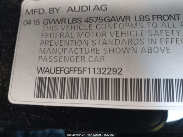 WAUEFGFF5F1132292 Audi A3 2.0t Premium