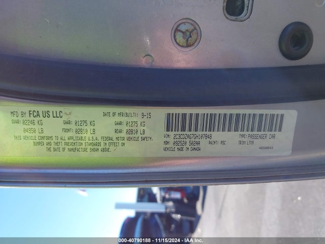 Dodge Challenger Sxt 2016 2C3CDZAG7GH107848 Image 9