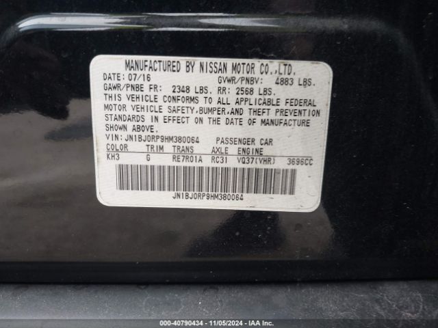 JN1BJ0RP9HM380064 Infiniti QX50