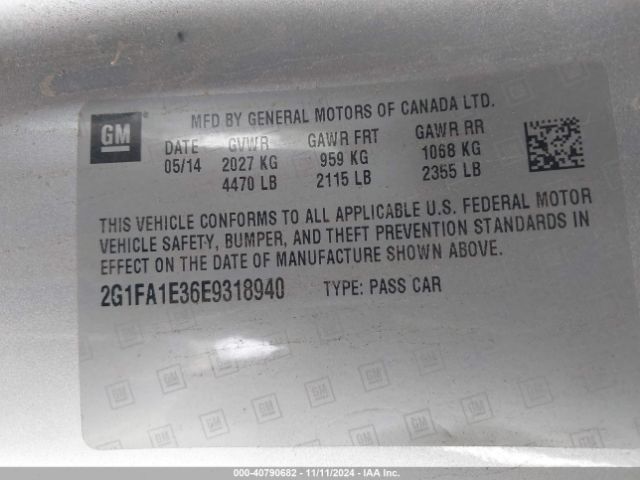 2G1FA1E36E9318940 Chevrolet Camaro 2ls
