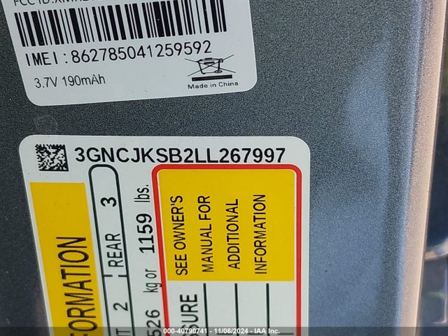 Chevrolet Trax Fwd Ls 2020 3GNCJKSB2LL267997 Image 9