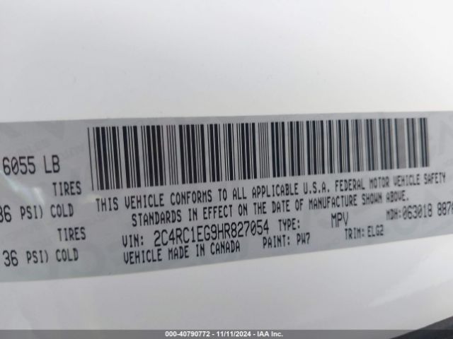 2C4RC1EG9HR827054 Chrysler Pacifica Touring-l Plus