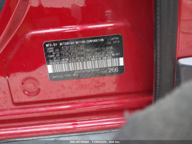 JA4AZ3A33GZ065302 Mitsubishi Outlander Es/se/sel