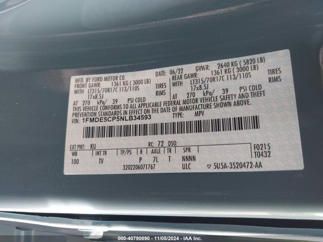 Ford Bronco Wildtrak 2022 1FMDE5CP5NLB34593 Image 9