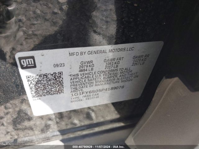 1G1FY6S05P4189078 Chevrolet Bolt Euv Fwd Lt