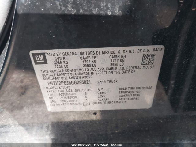 3GTU2PEJ5GG295821 GMC Sierra 1500 Denali