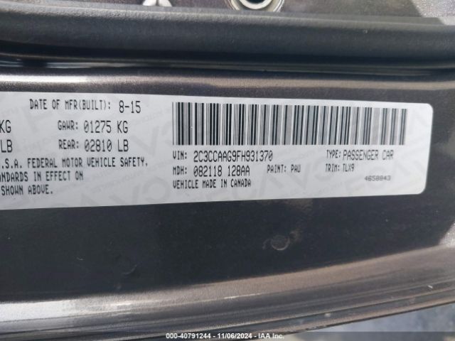 2C3CCAAG9FH931370 Chrysler 300 Limited