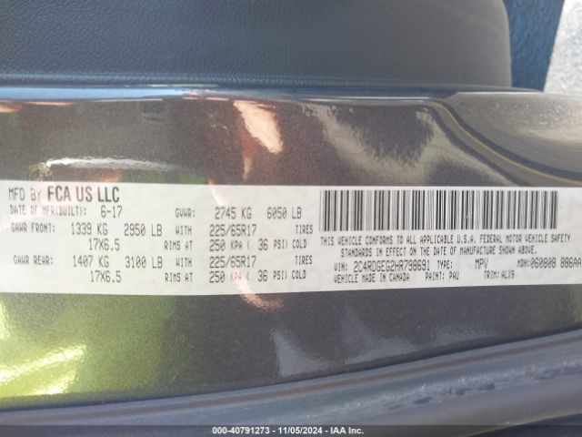2C4RDGEG2HR798691 Dodge Grand Caravan Gt